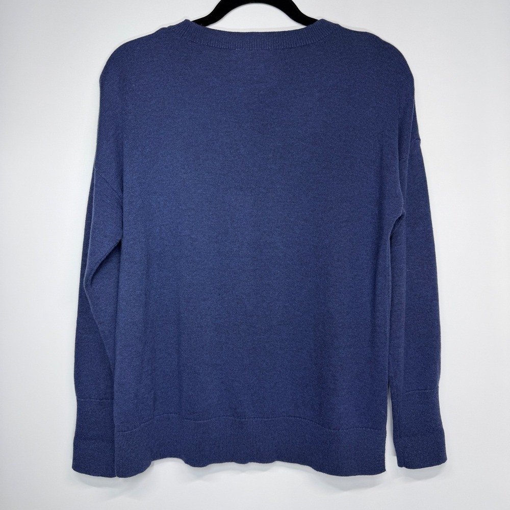 Vineyard Vines Logo Knit Crewneck Sweater Size Small, Blue - Picture 5 of 11